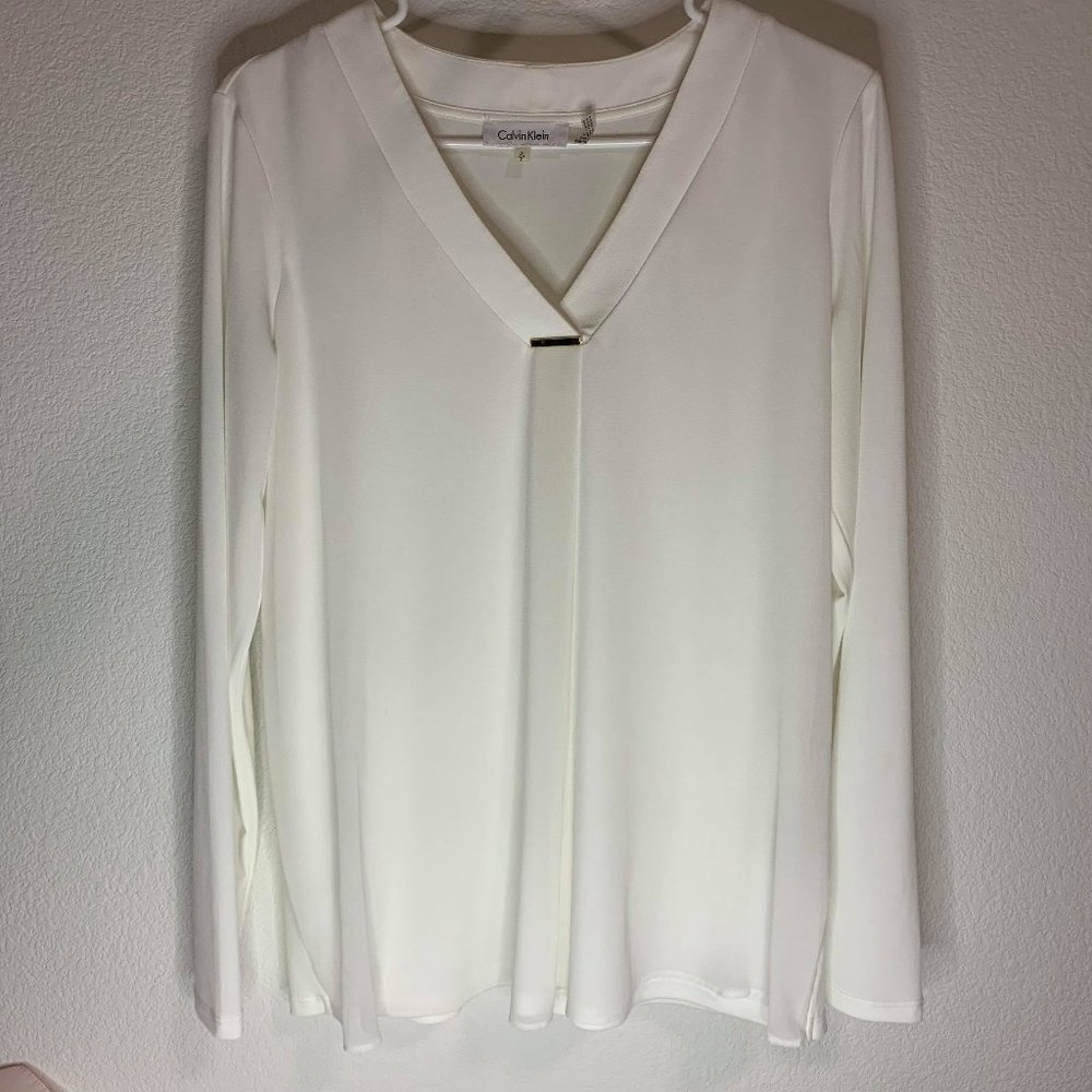NWOT Women's Calvin Klein White Cream Top